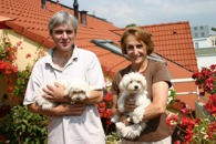 Katharine Wittmann and Stefan Hvojnik after the reconstruction of the buildings on the Square