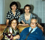 2000 Karyn and Paula with Mr. and Mrs. Schneidarek in France