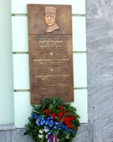 The unveiling of a memorial plaque to hero and patriot Joseph Schneidarek