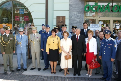 The unveiling of a memorial plaque to hero and patriot Joseph Schneidarek