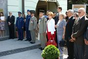 The unveiling of a memorial plaque to hero and patriot Joseph Schneidarek