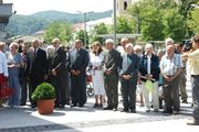 The unveiling of a memorial plaque to hero and patriot Joseph Schneidarek