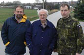 left to right; M.Gajdoš, Lt-Col. PhDr. E.Stehlík, J. Podlipný